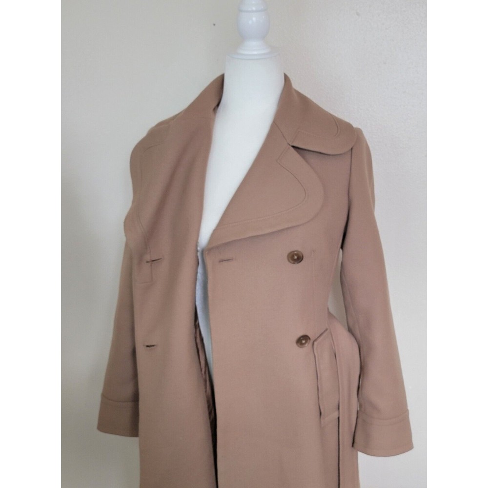 Banana Republic Womens Wool Blend Belted Double Brested Size XS Camel Rn54023 - Picture 8 of 12